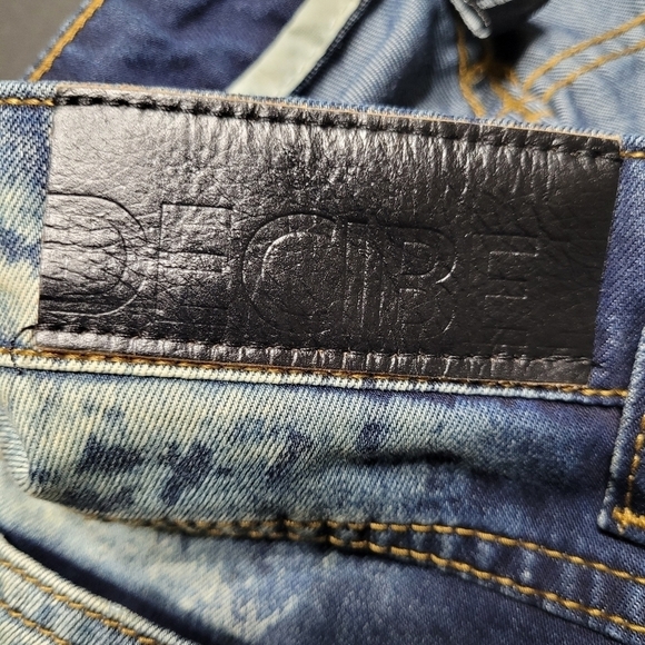 Decibel Dark Blue Acid Wash Jogger Jeans - Picture 6 of 9